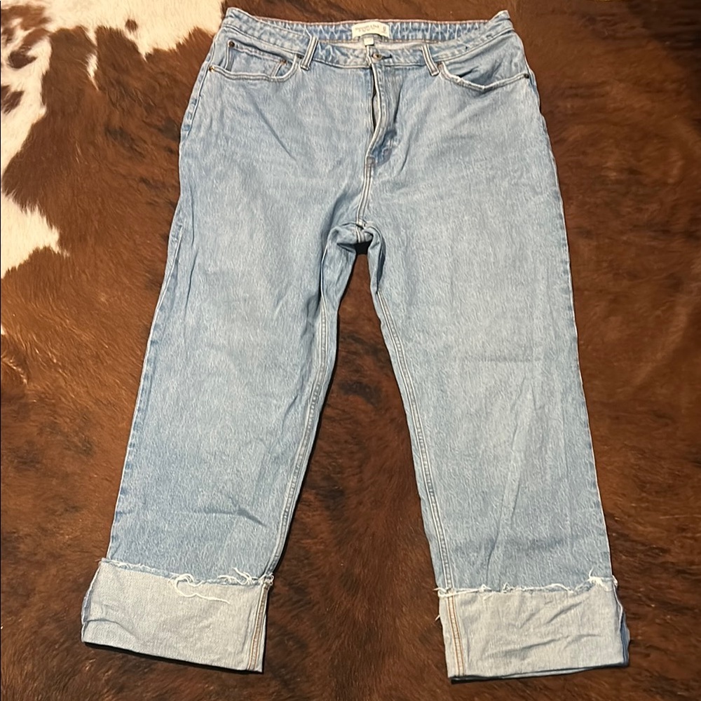 Abercrombie & Fitch Blue Flare Wide Leg Jeans